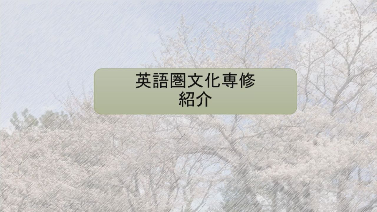 英語県文化専修の紹介